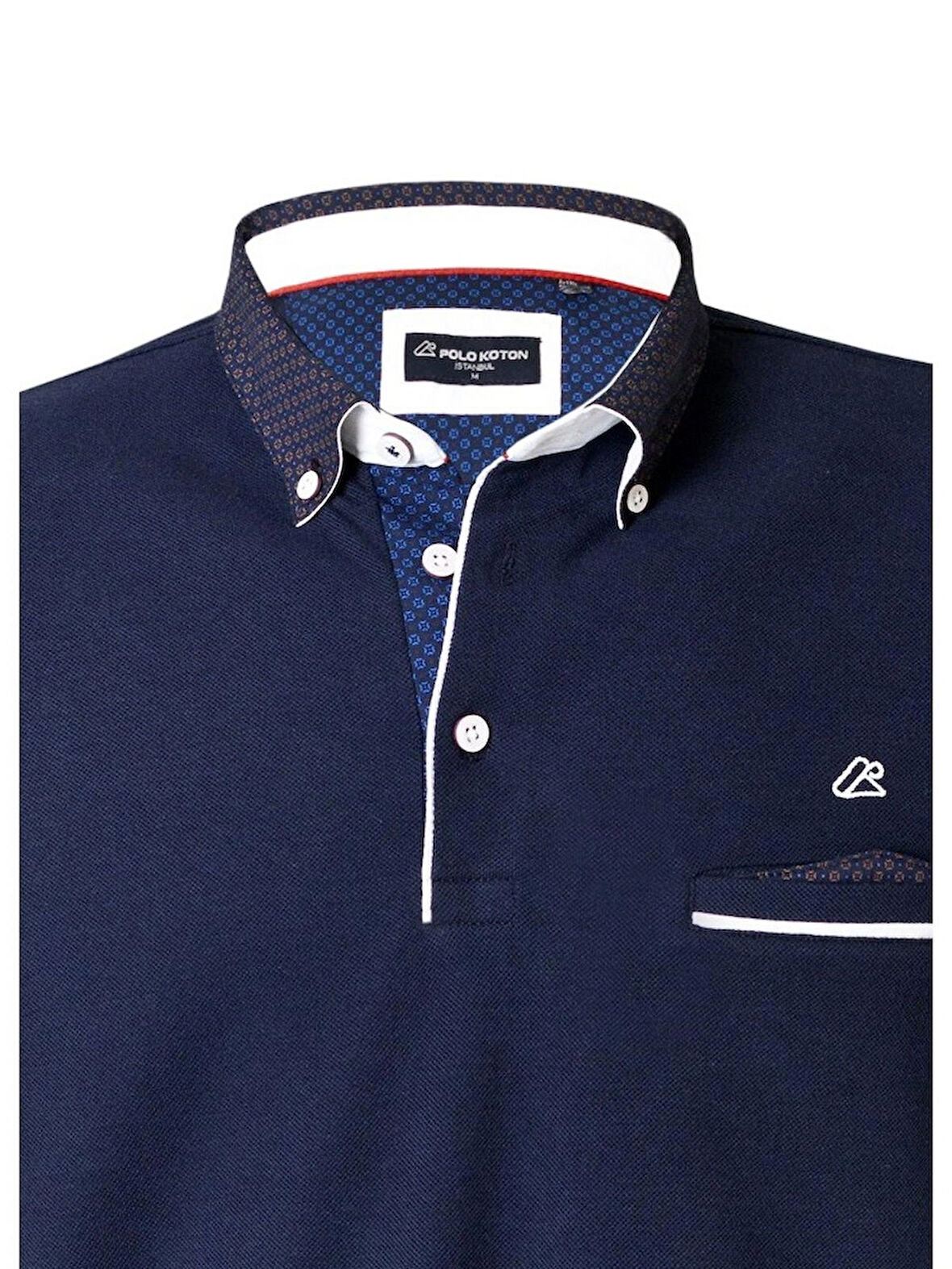 POLOKOTON %100 Pamuk Lacivert Polo Yaka Cepli Gömlek Yaka Erkek Kısa Kollu T-Shirt – Şık ve Nefes Alabilen Yazlık Tasarım