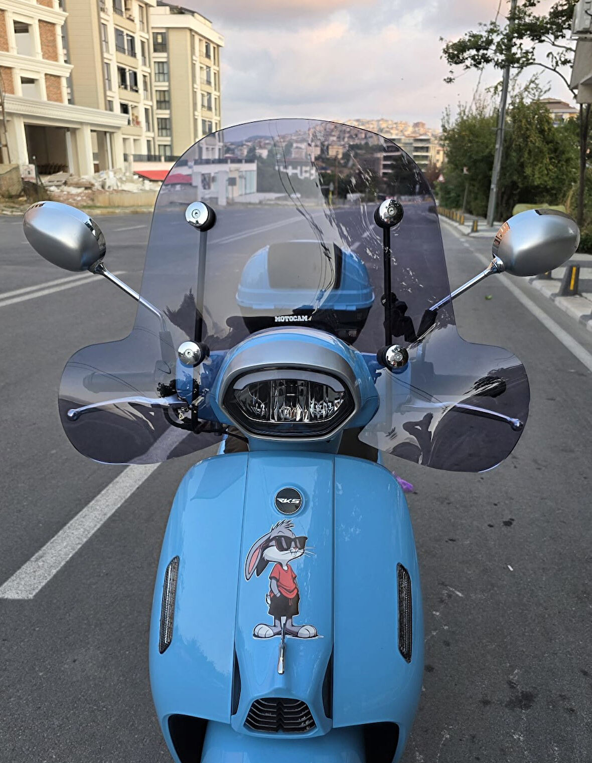 MOTOCAM RKS LTR 125 Siperlik Ön Cam 2023 -2025 Model 45cm Füme Renkli 4mm APARATSIZDIR