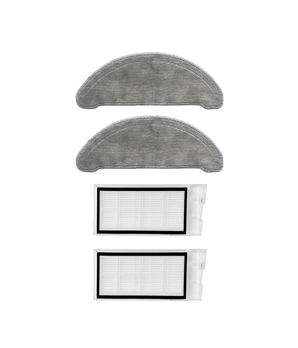 Roidmi Eve Vacuum Mop Uyumlu Yedek Hepa Filtre ve Mop-4 Parça