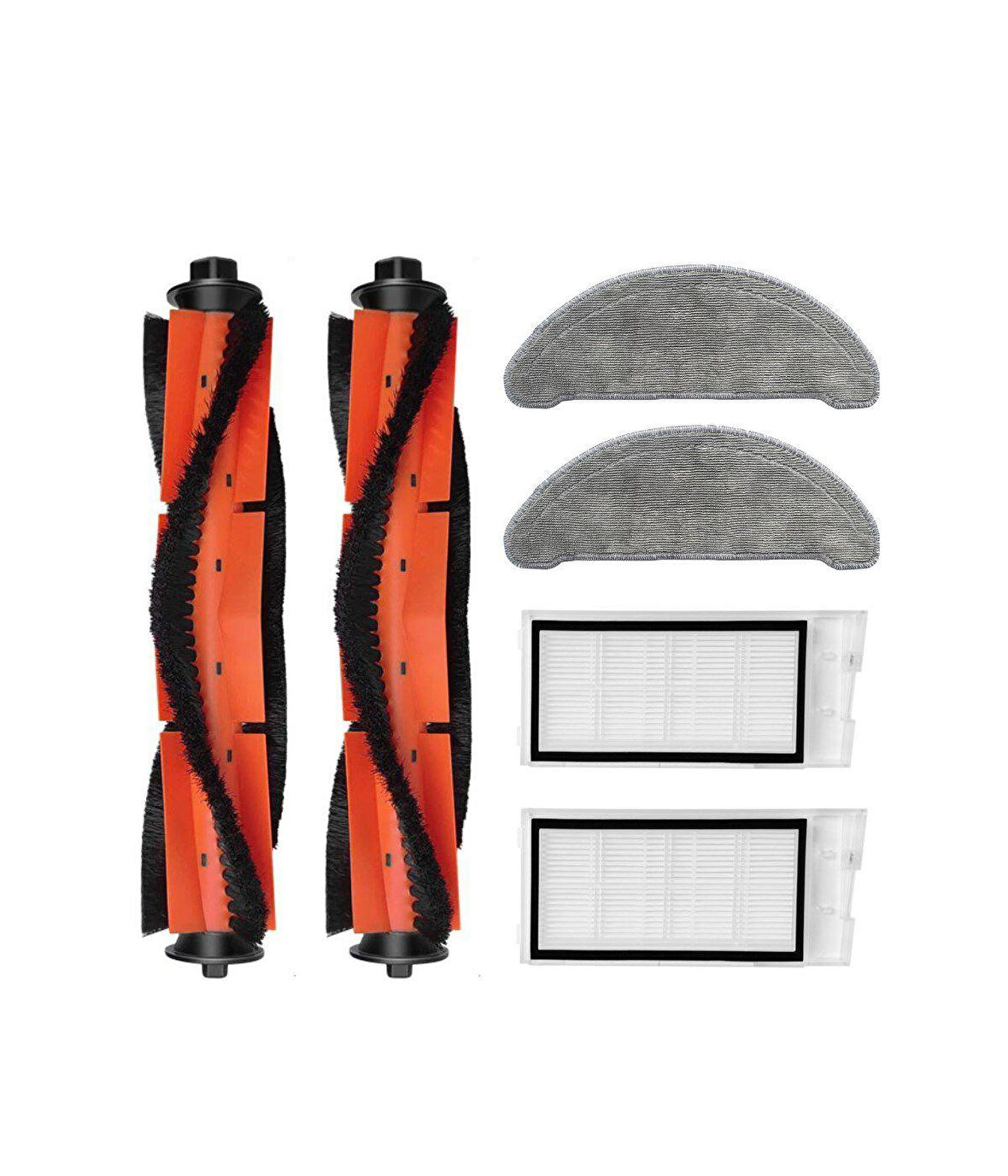 Roidmi Eve Plus Uyumlu Yedek Fırça Filtre Mop Seti-6 Parça