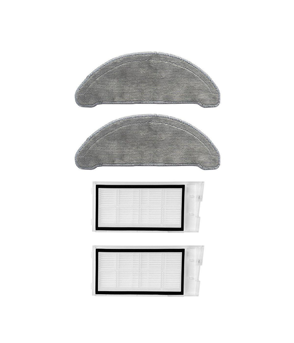 Roidmi Eve Plus Uyumlu Yedek Hepa Filtre ve Mop-4 Parça