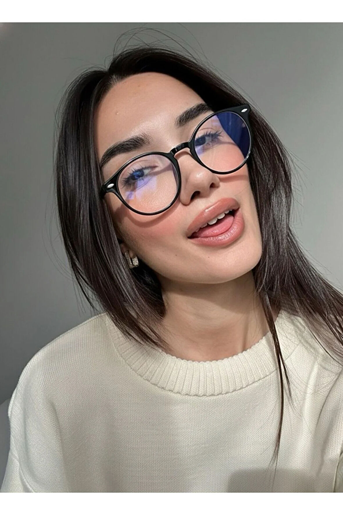 Roller Yuvarlak Unisex Kadın Erkek Mavi Işık Korumalı Gözlük