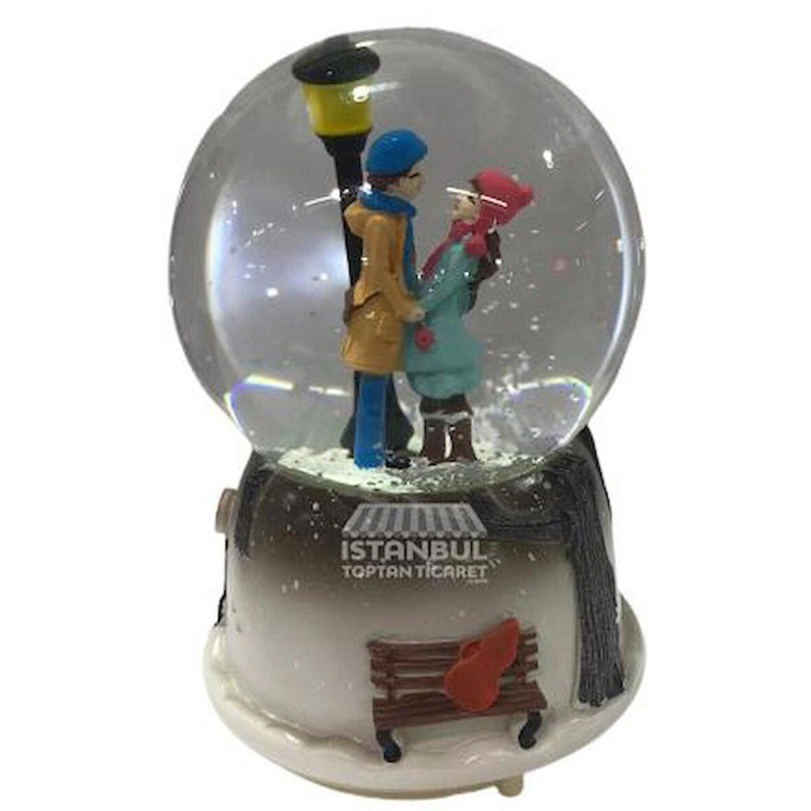 Evlilik Yıl Dönümü Hediyesi Sevgiliye Doğum Günü Hediyesi Romantik Çift Temalı Sulu Kar Küresi