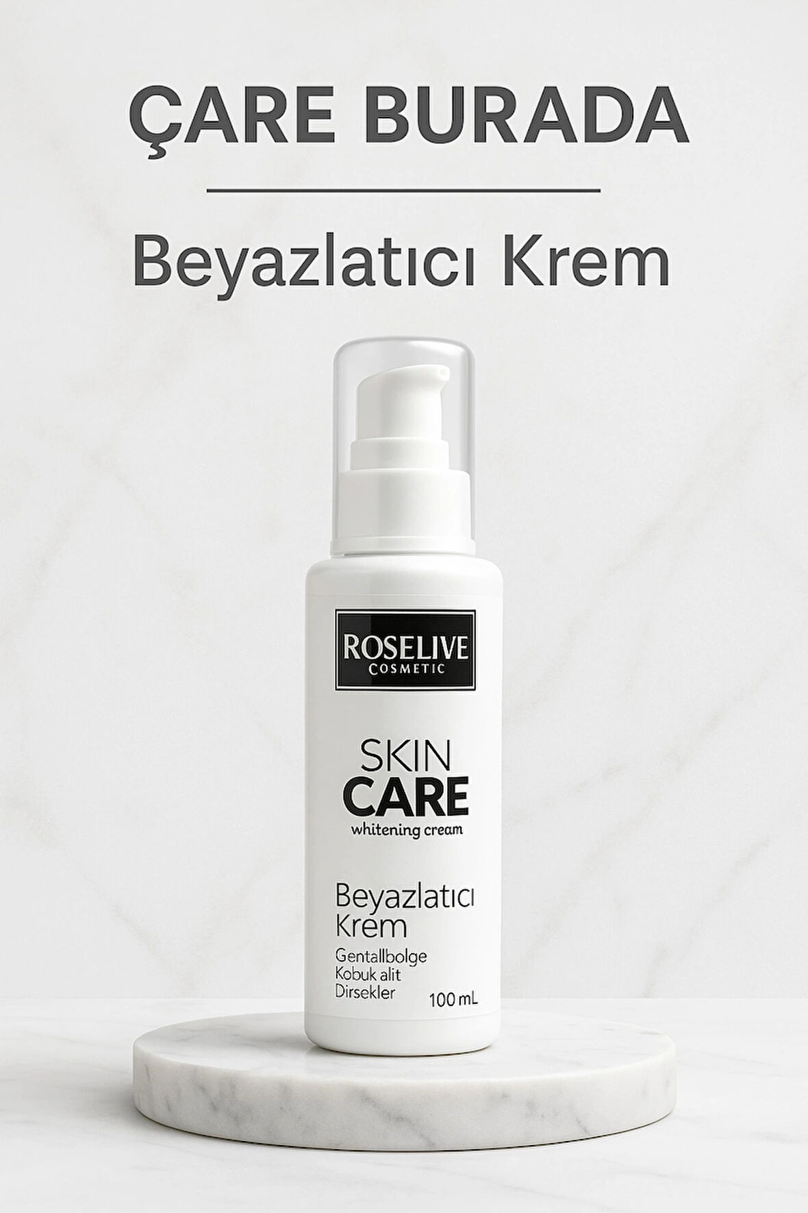 Roselive - Beyazlatıcı Krem 100 Ml (Genital & Koltukaltı & Dirsek)