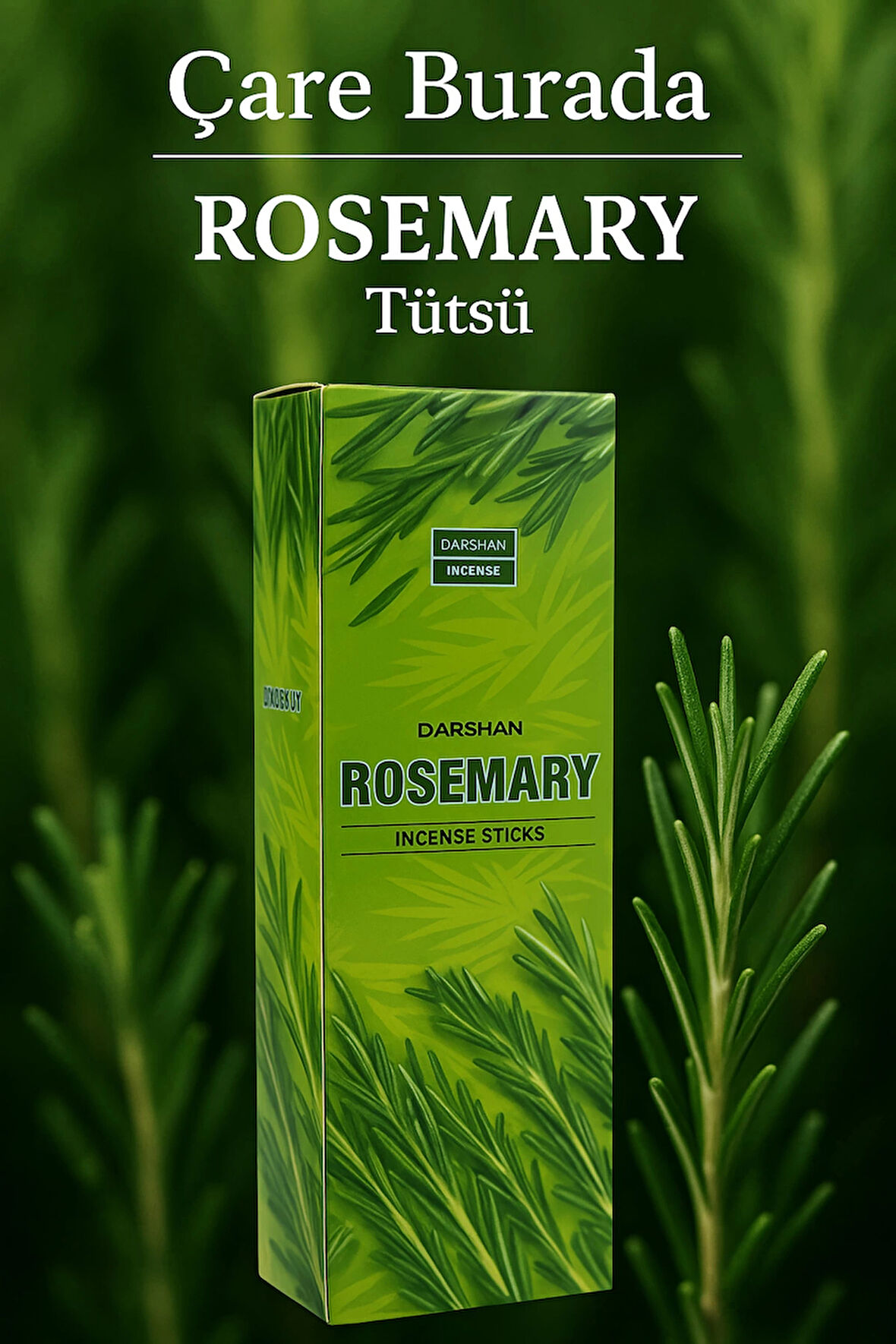Darshan Incense - Rosemary 20'li Çubuk Tütsü (Biberiye)