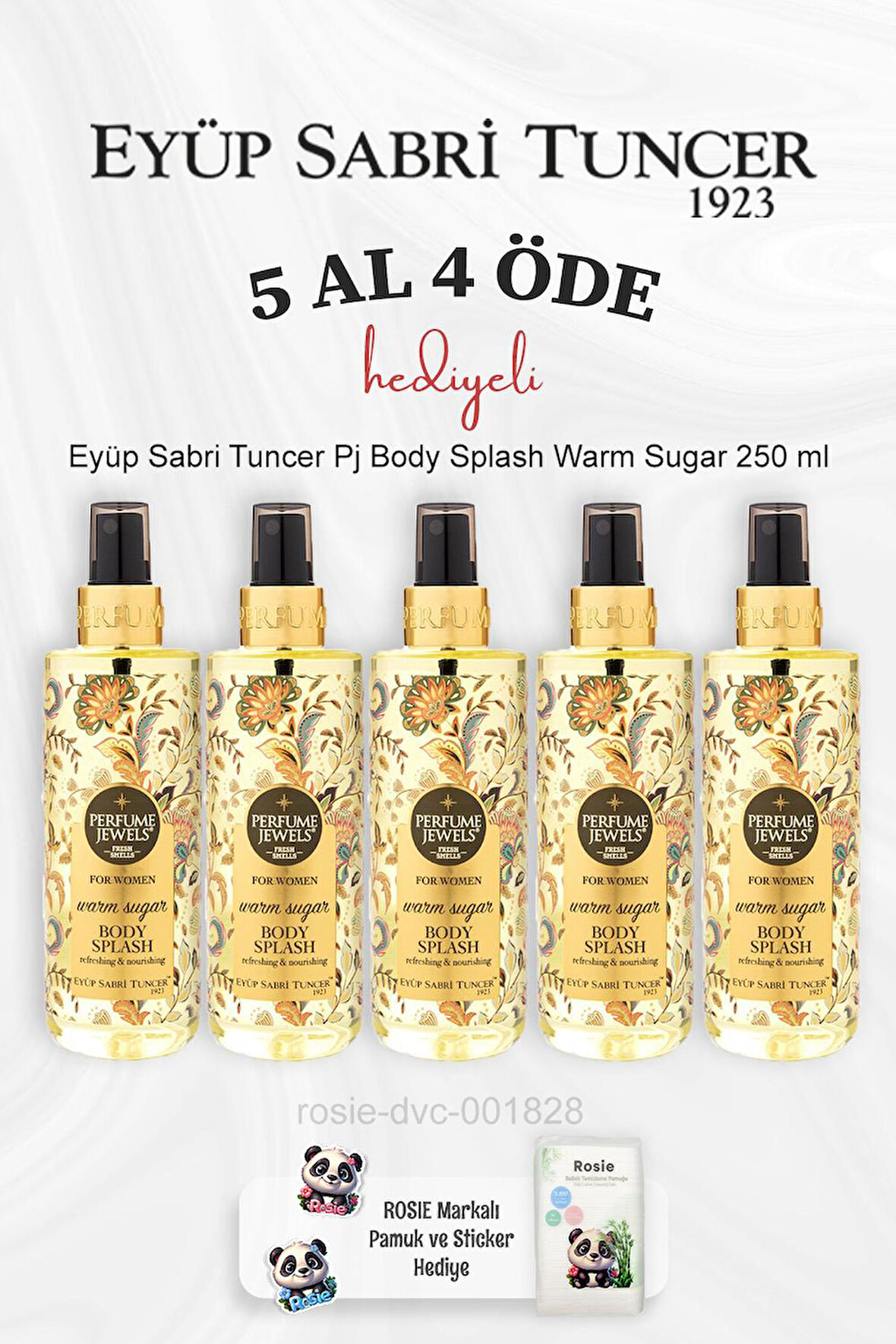 Eyüp Sabri Tuncer Pj Body Splash Warm Sugar 250 ml 5 Al 4 Öde ve Rosie Pamuk