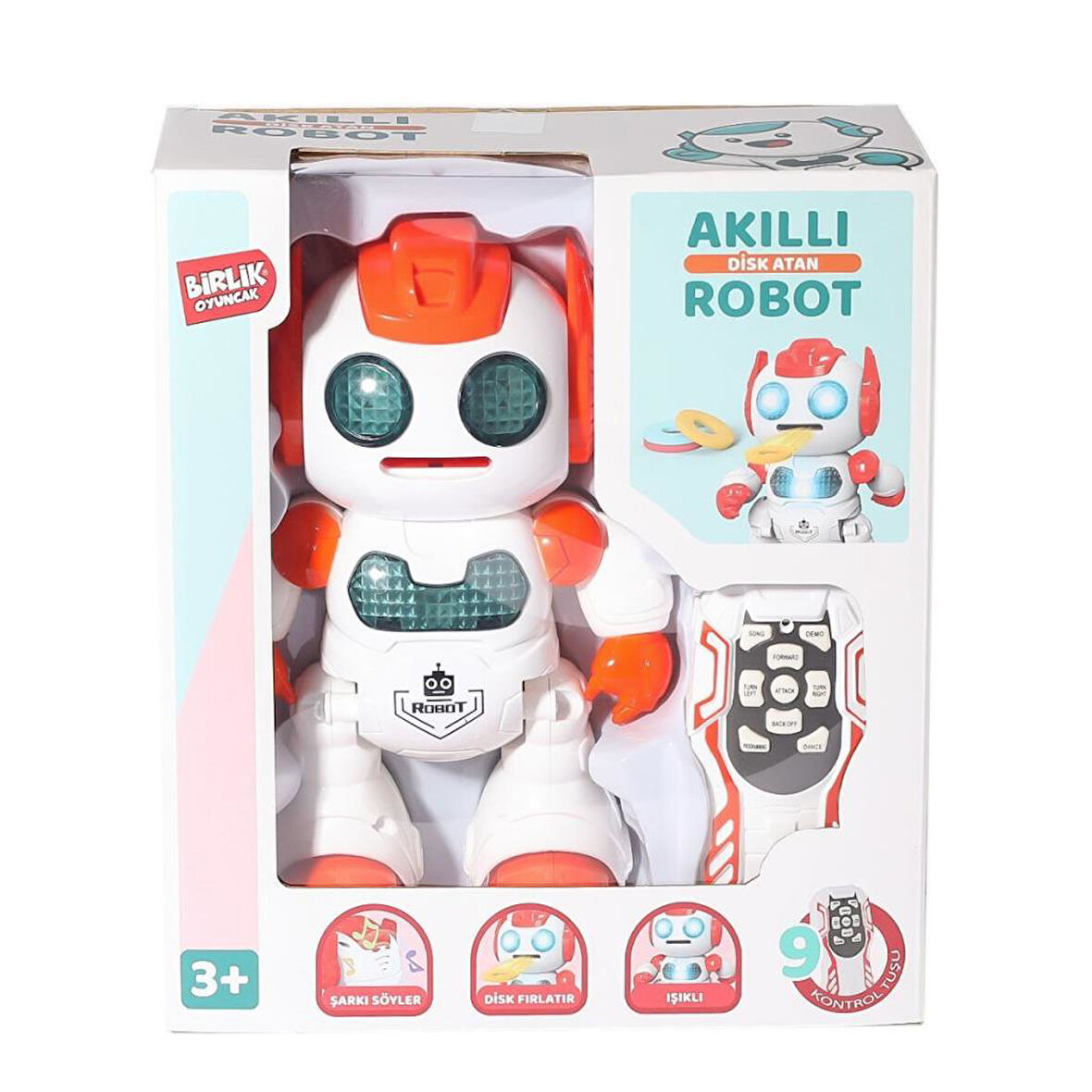 NessiWorld 606-30 Kumandalı Programlanabilir Disk Atan Akıllı Robot -Birliktoys