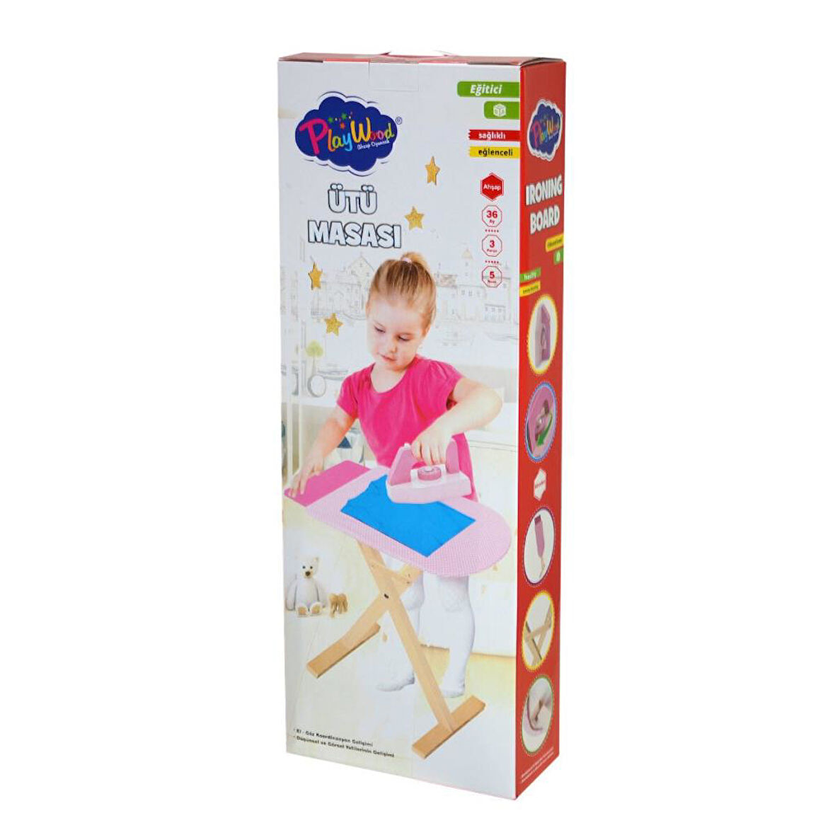 Nessiworld ONY-383 PlayWood Ahşap Ütü Masası Seti-Onyıl