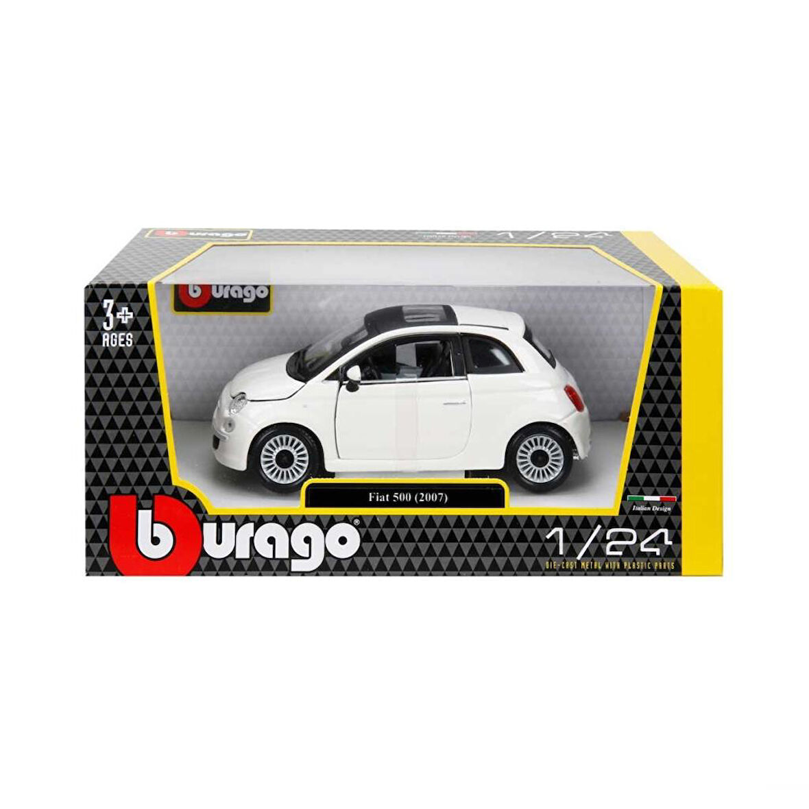 22106 Burago 1:24 Fiat 500 2007 Model Araba