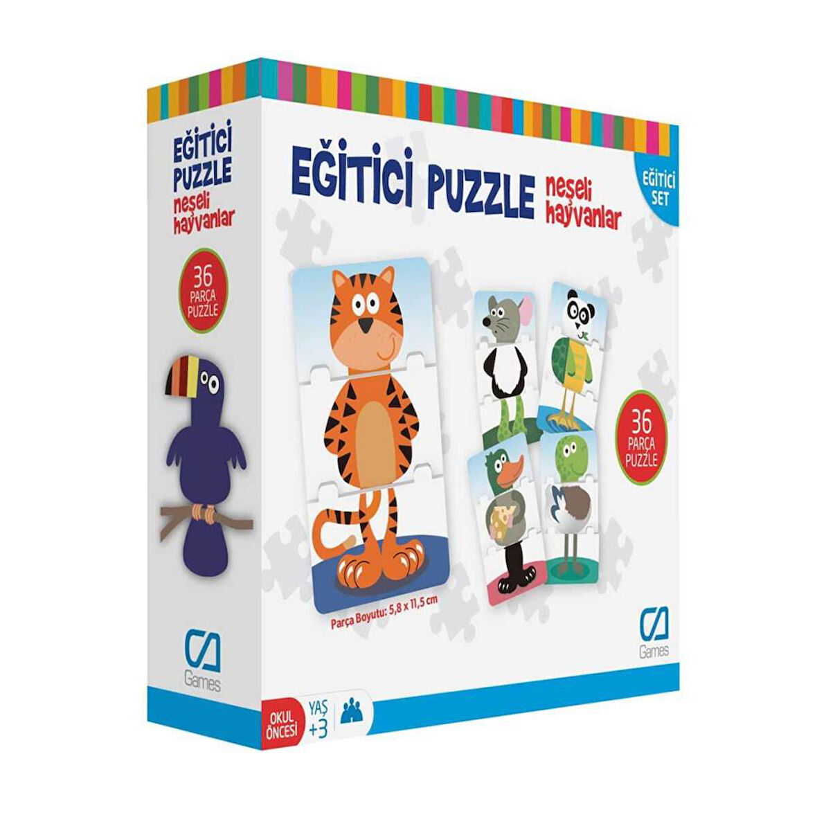 Nessiworld Games Eğitici Puzzle Neşeli Hayvanlar 36 Parça 5028