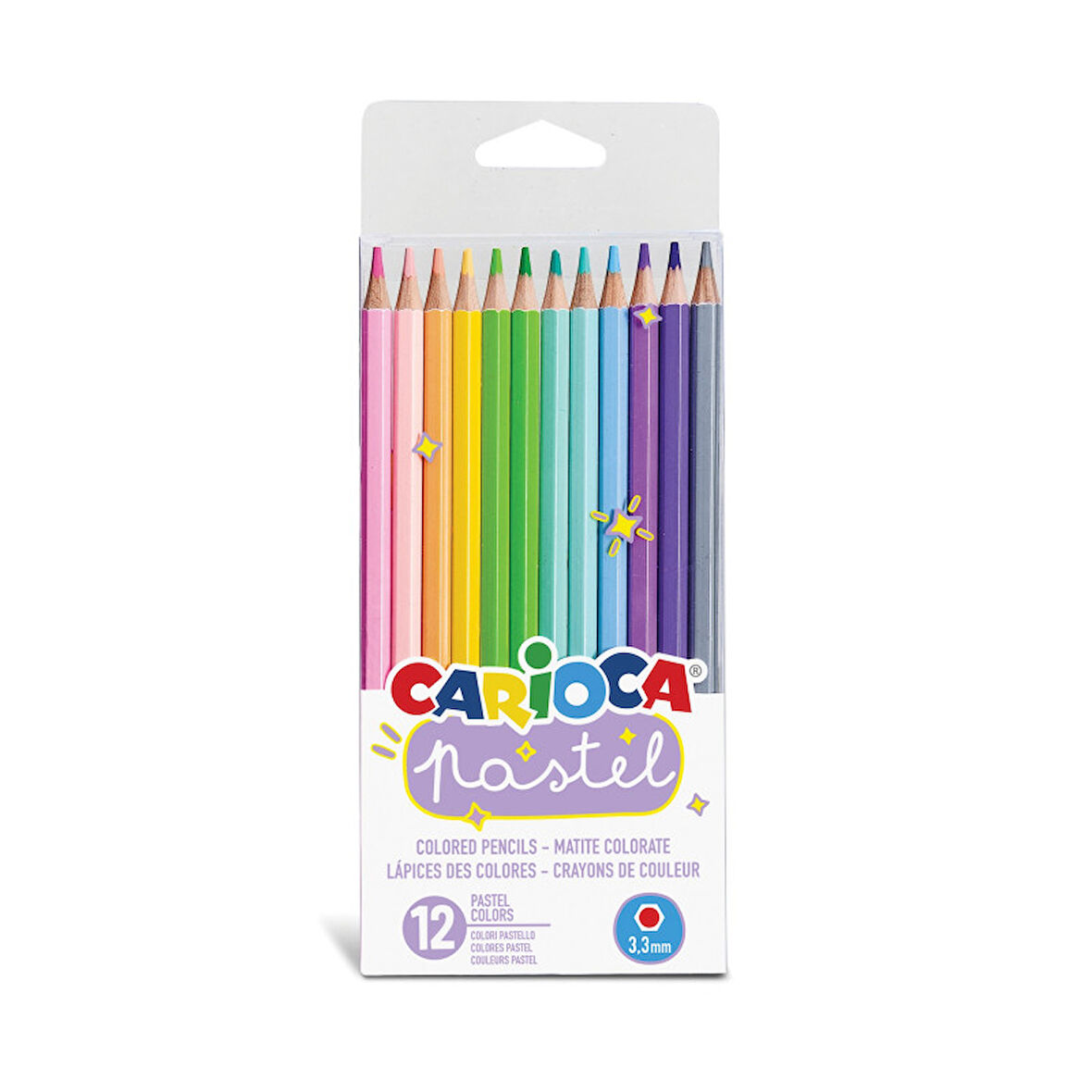 Nessiworld Carioca Pastel Renk Kuru Boya Kalemi 12'Li