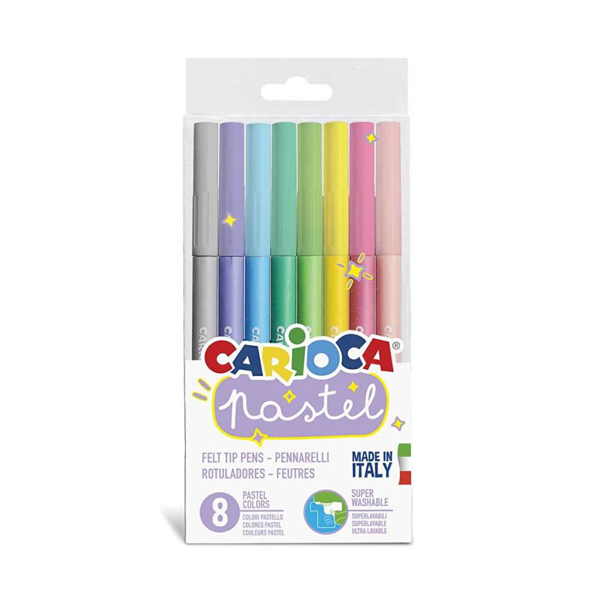 Nessiworld Carioca Pastel Süper Yıkanabilir Keçeli Kalem 8'Li