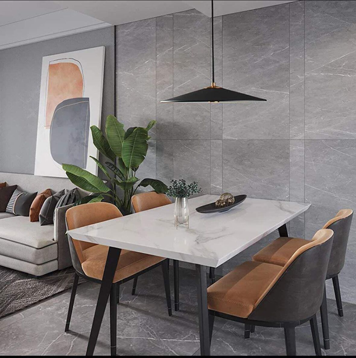 Rsylight Retro Siyah Metal Dekoratif Tekli Kafe Mutfak Aydınlatma Avize Çağ:40 cm