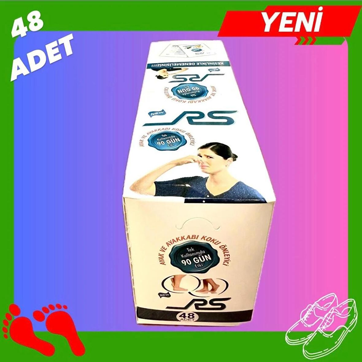 RS 48 Adet Stand'lı Ayak Ve Ayakkabı Koku Önleyici Toz