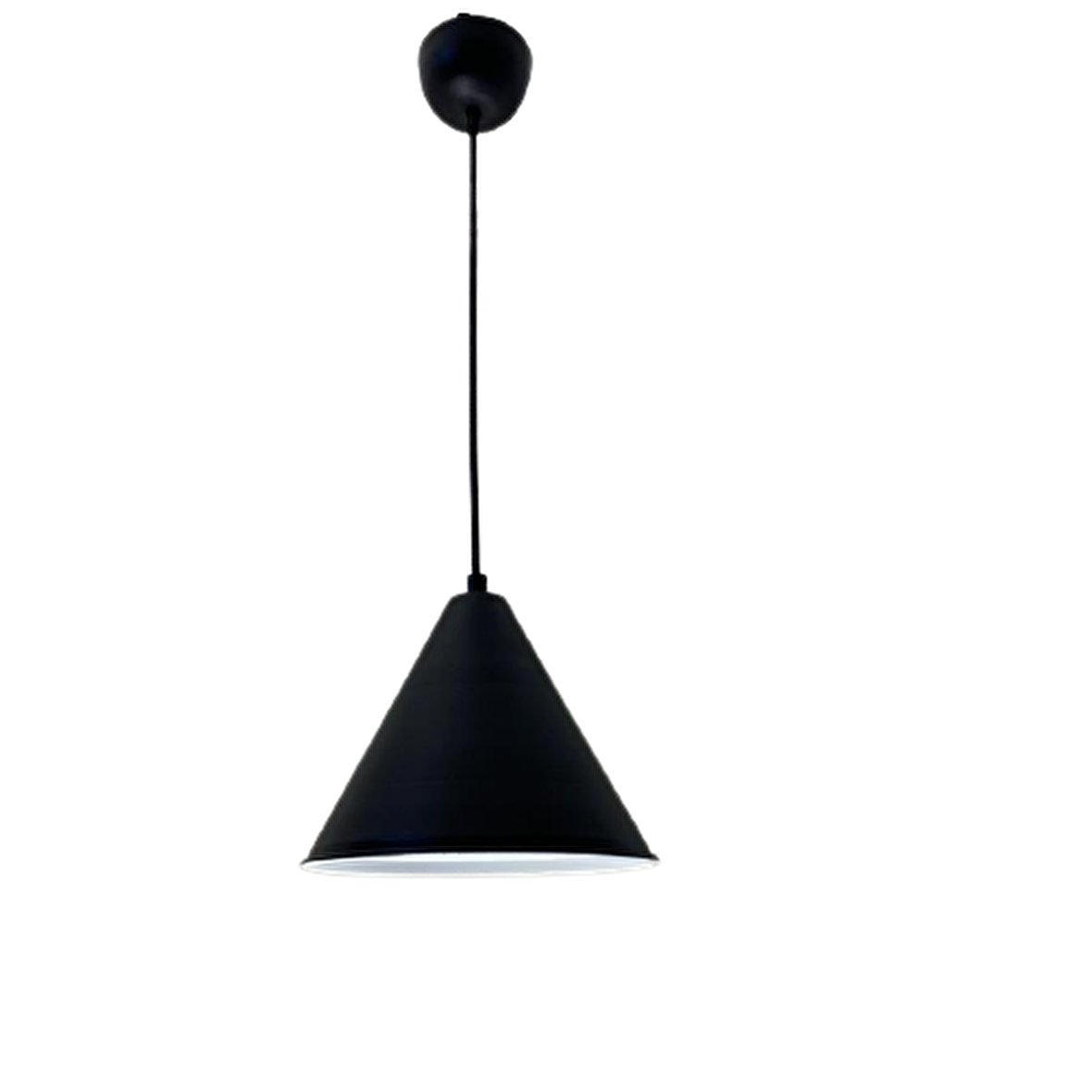 Rsylight Retro Siyah Metal Dekoratif Tekli Kafe Mutfak Aydınlatma Avize Çap:23cm 