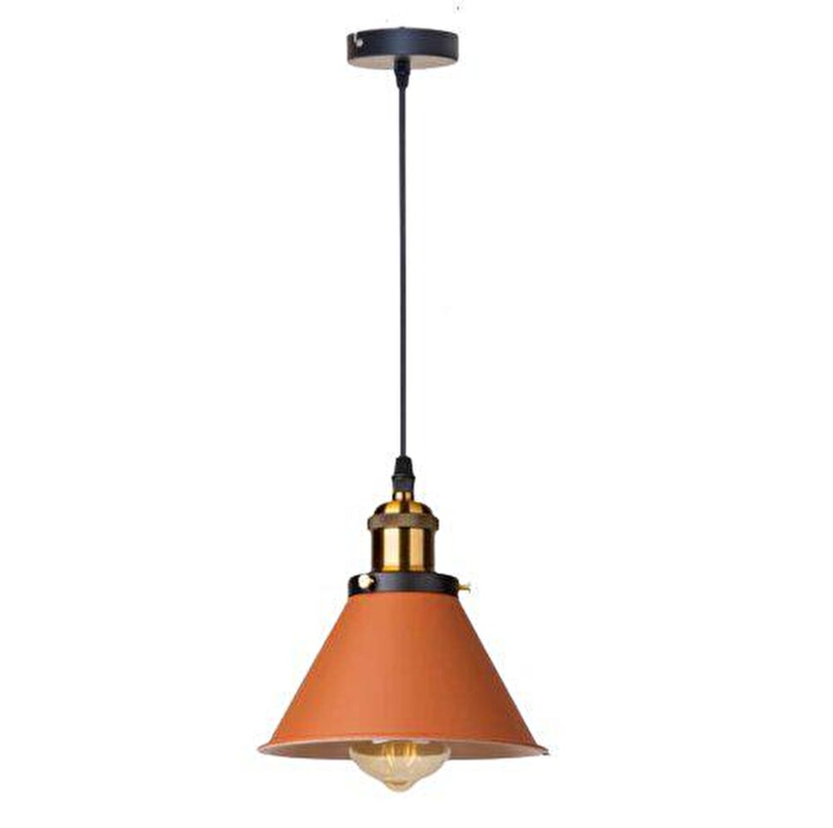 Rsylight Retro Dekoratif Tekli Bakır Rustik Metal Sarkıt Avize 17 Cm 