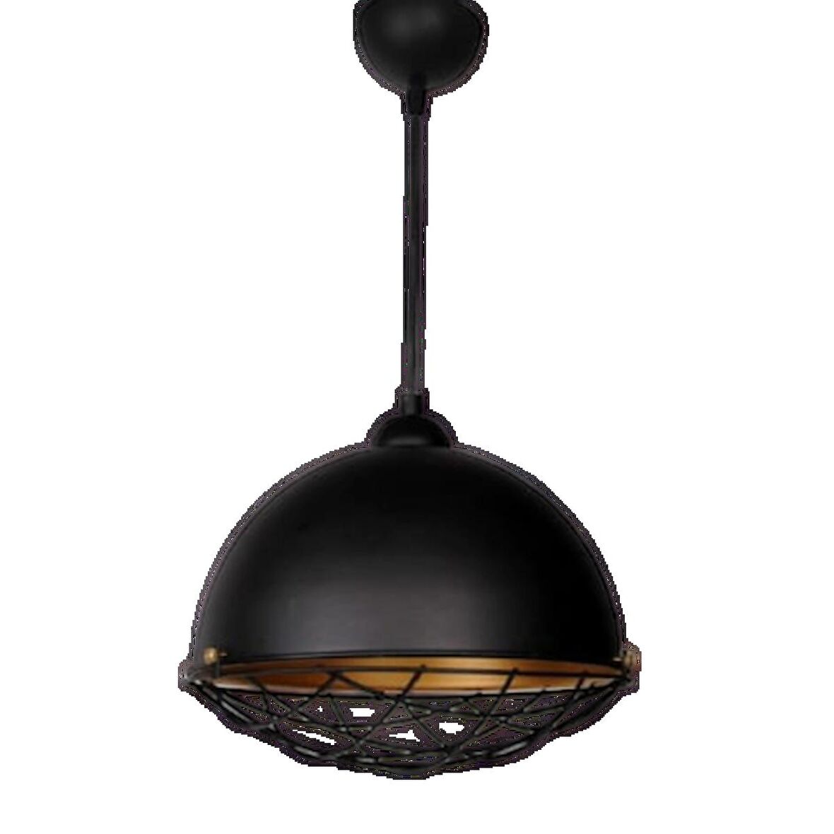 Rsylight Retro Metal Kafesli Dekoratif Tekli Rustik Sarkıt Avize Çap:40 cm 