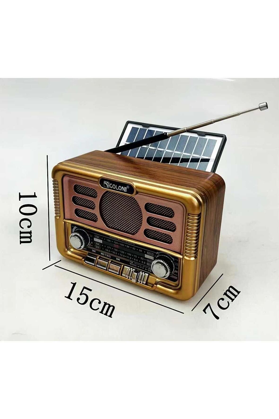 Everton Rt-671 Usb Bt Radyo Nostajık Solar Paneli Müzik Çalar