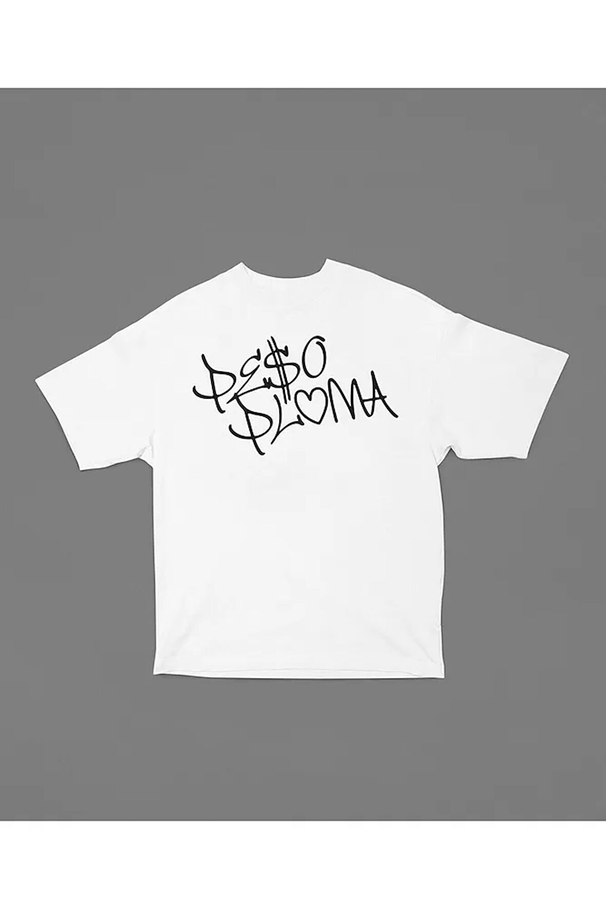 Peso Pluma Rapper Yazılı Unisex Tişört, Oversize Rap Tişört