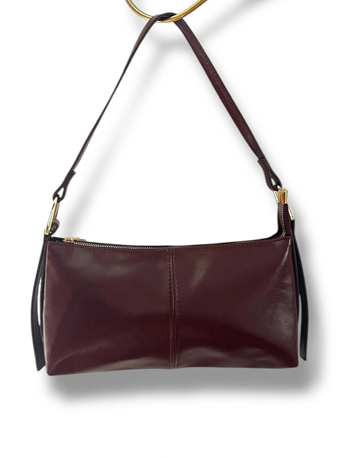 Aksesuaria Retro Bordo Baget Çanta