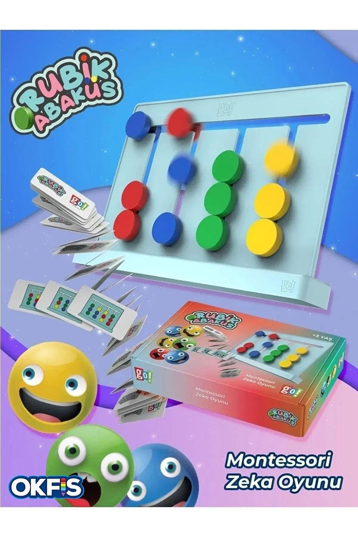 Rubik Abaküs Montessori Zeka Oyunu Eğitici Oyuncak