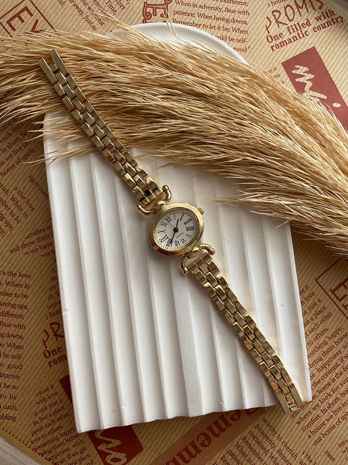 rubsey Retro Minimal Hasır Kordon Vintage Kadın Kol Saati
