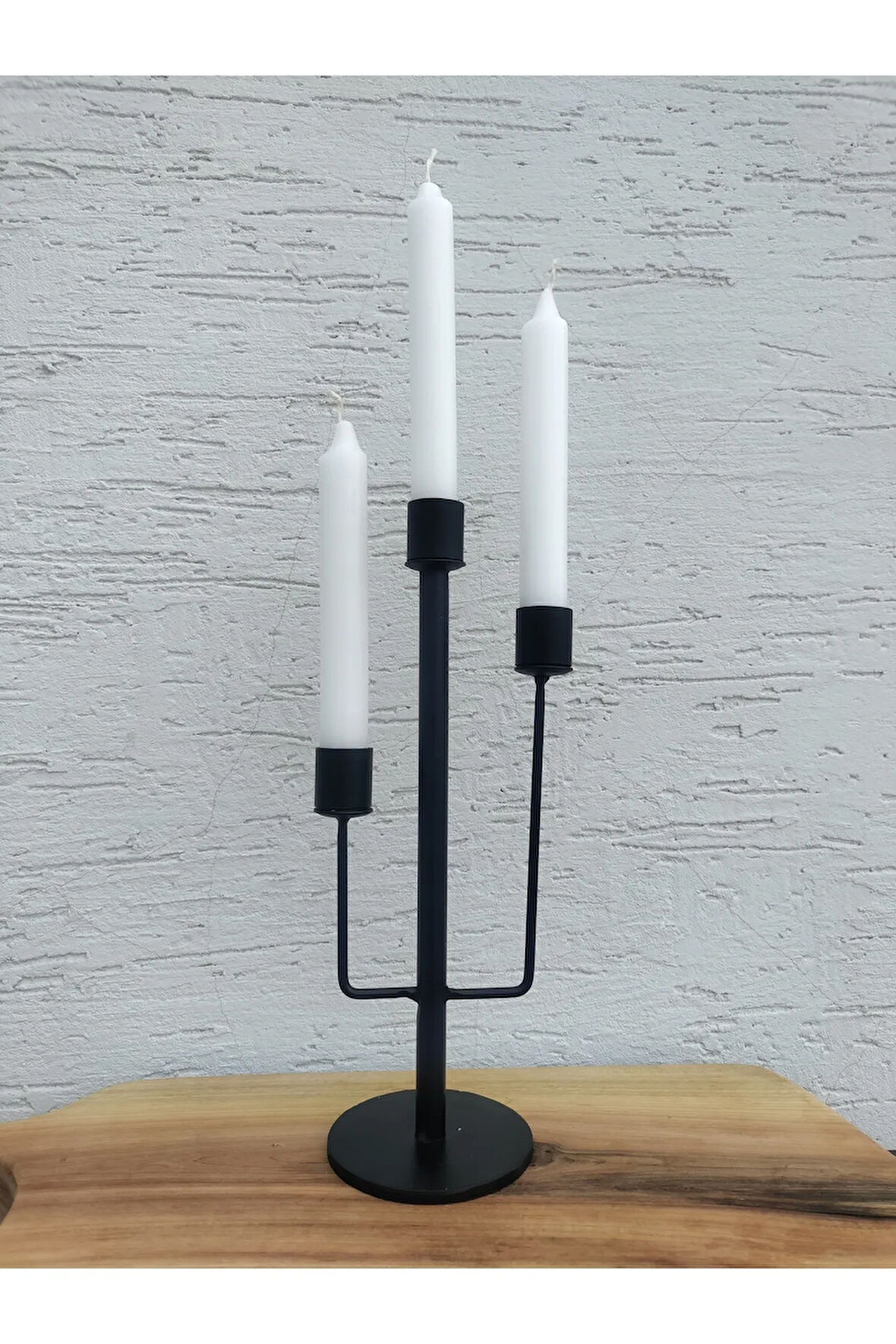 Lyla Rustik Candle Mumluk, 3 Mumlu Şamdan