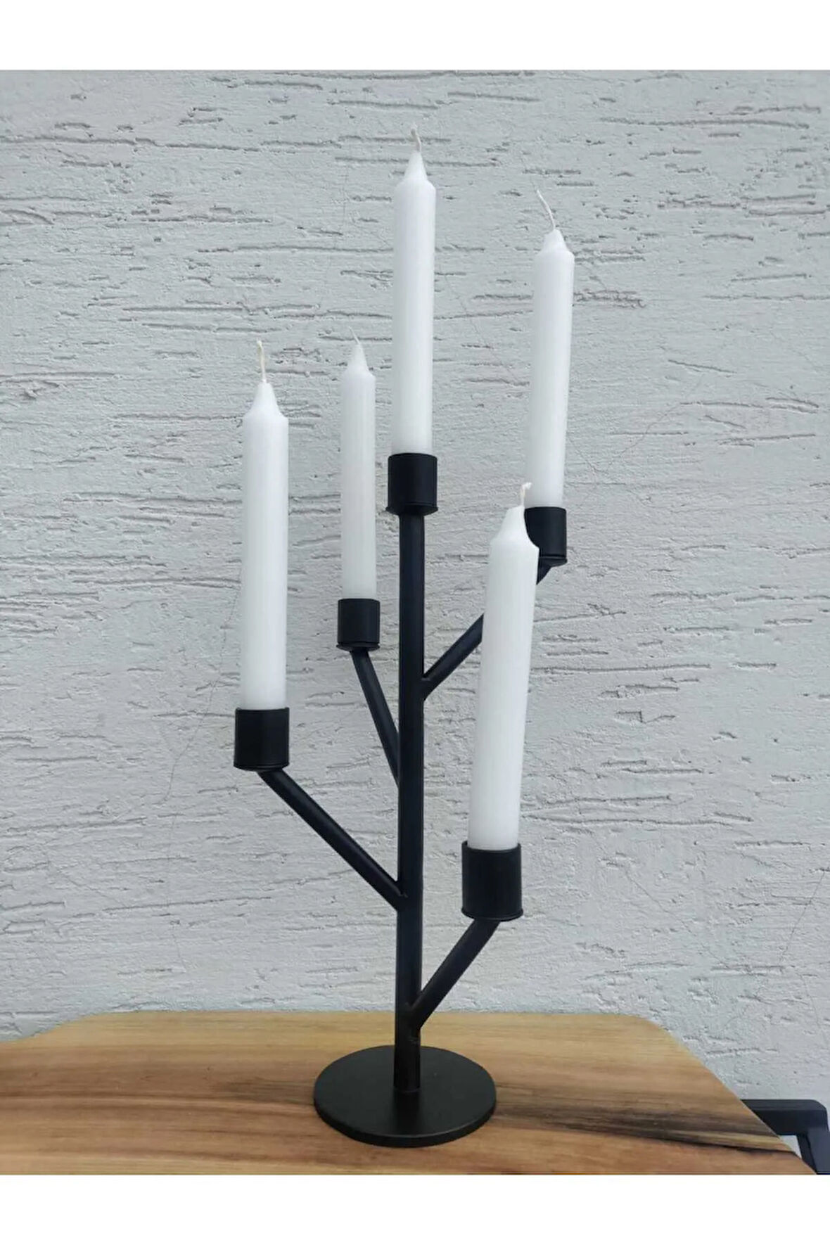 Lyla Rustik Candle Mumluk, 5 Mumlu Şamdan