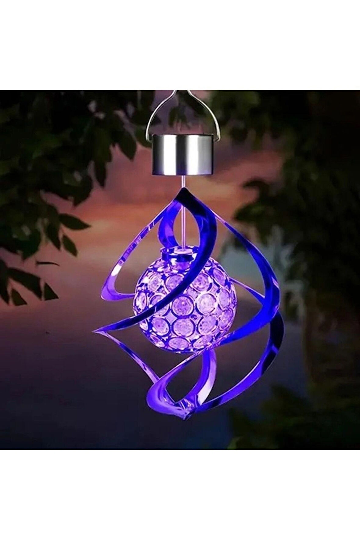 Güneş Enerjili Rüzgar Çanı Işığı - Bahçe ve Balkonlar İçin Renk Değiştiren LED Sarkaç Işık