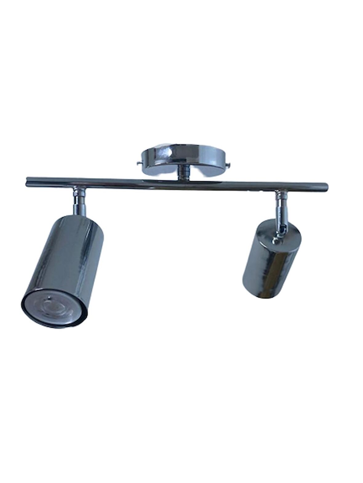 Rsylight Metal Modern 2Li Krom Kaplama Led Spot Avize Günışığı Ampullü
