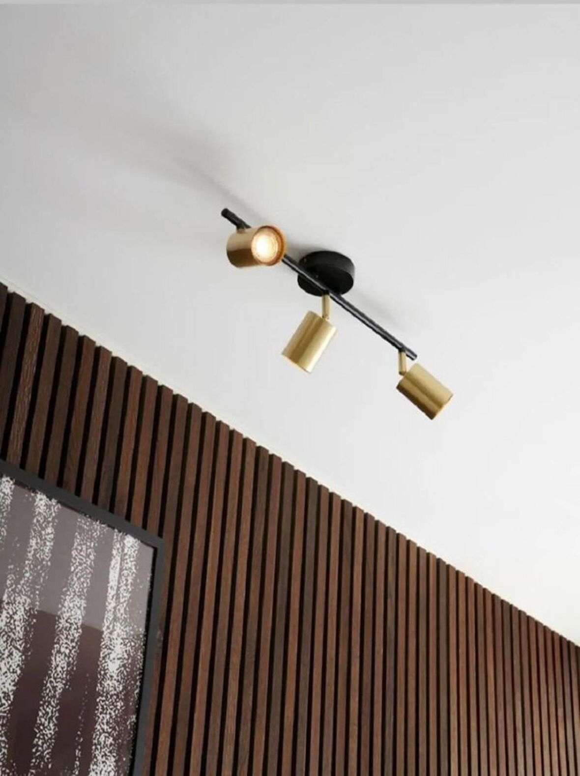 Rsylight Metal Modern 3 LÜ Eskitme Kaplama Mafsallı Led Spot Avize Günışığı Ampullü