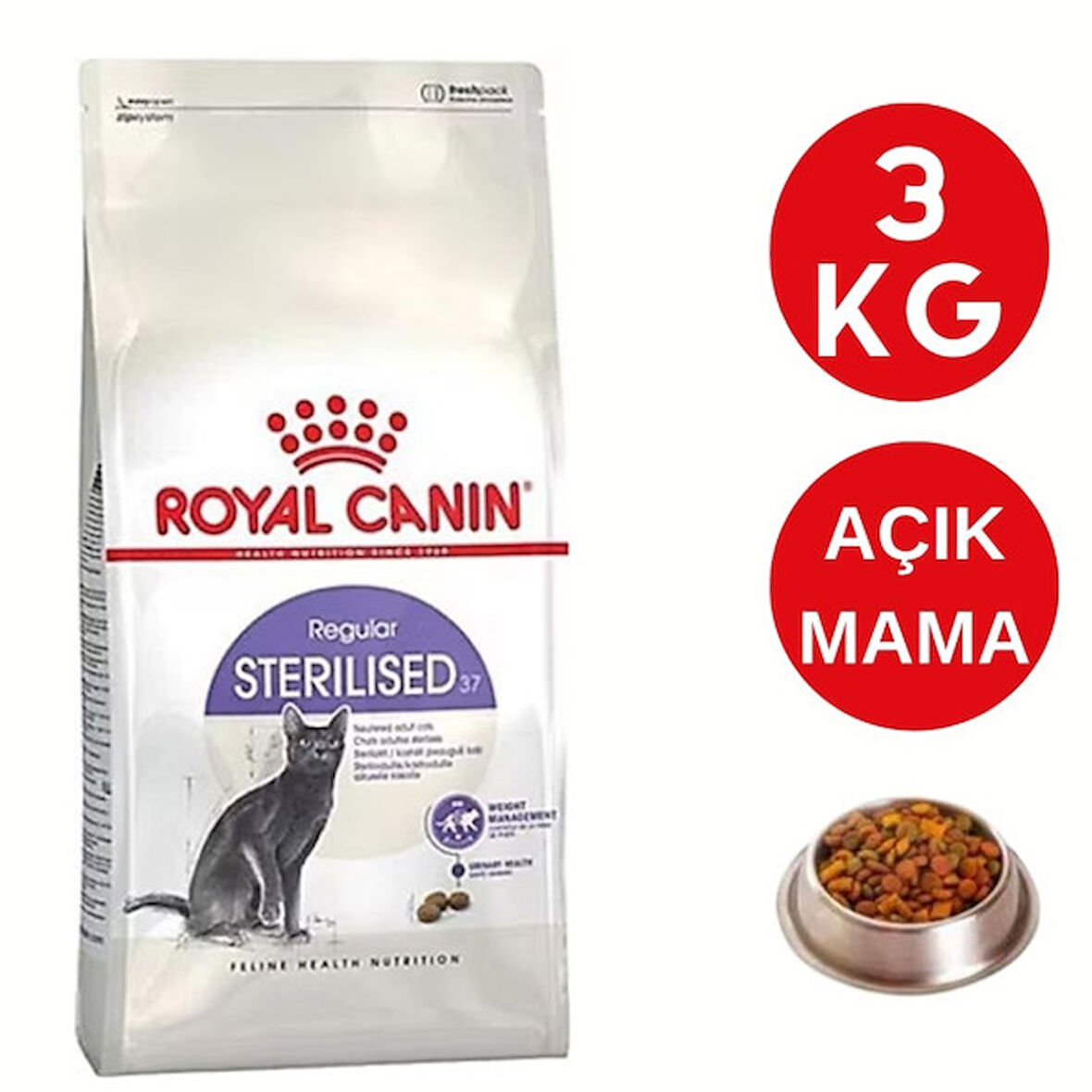 Royal Canin Sterilised 37 Kısır Kedi Kuru Maması 3 Kg. Açık Mama