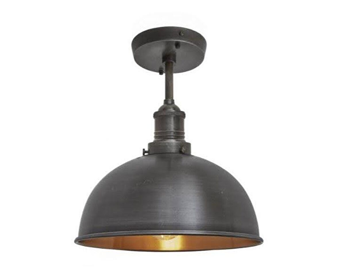 Rys Retro Dekoratif Tavan Plofyoner Siyah Dekoratif Tekli Sarkıt Avize çap:30 cm