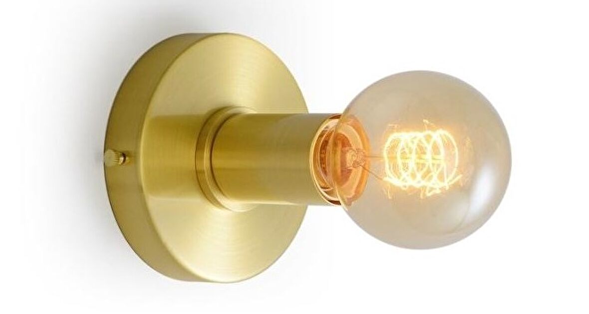 Rsylight Retro Metal Dekoratif Koridor - Oturma Odası Duvar - Tavan Çift Yönlü Gold Aplik 