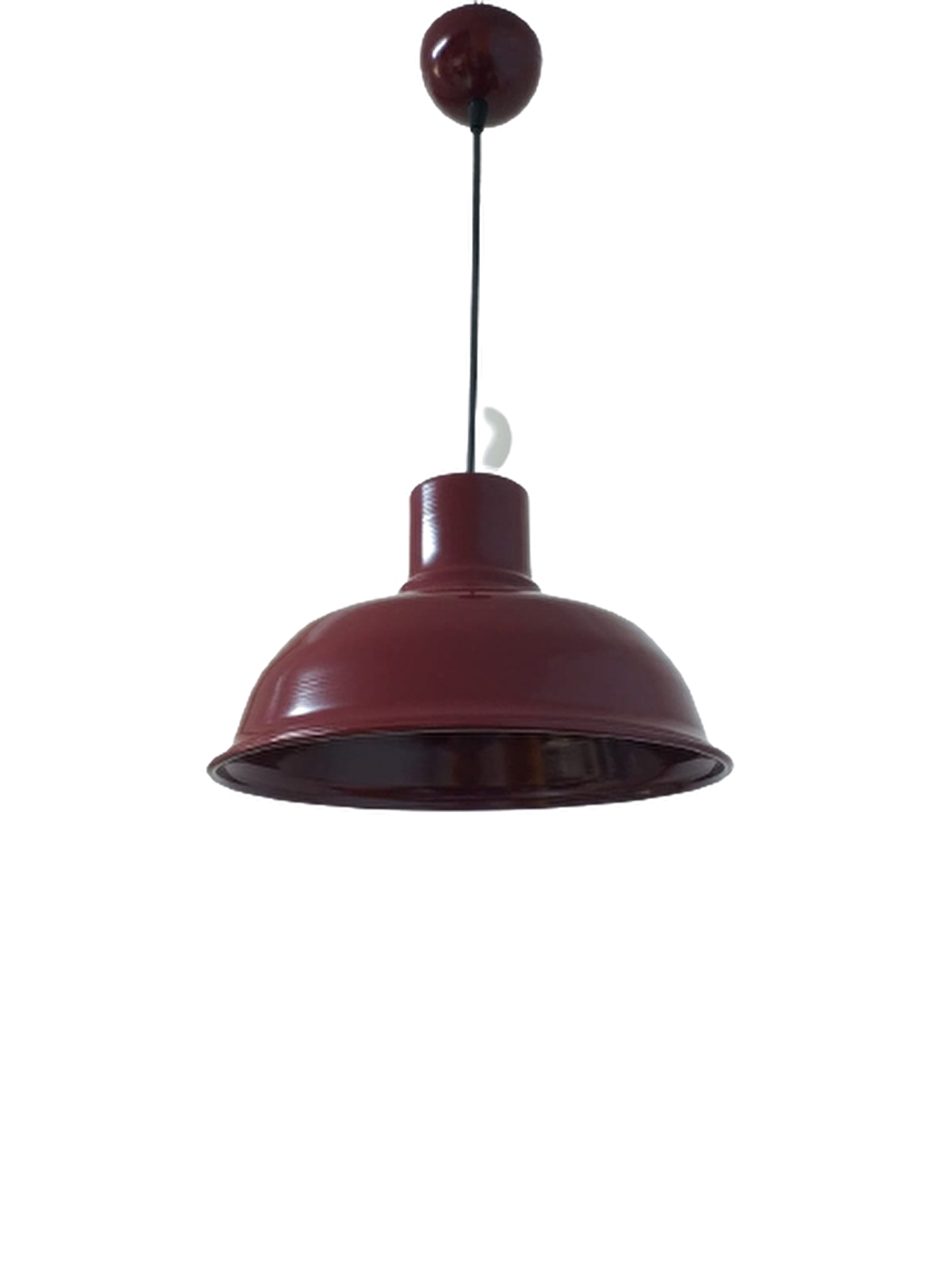 Rys Retro Metal Bordo Dekoratif Ruktik Tekli Sarkıt Kafe Mutfak Aydınlatma Çap:30 cm