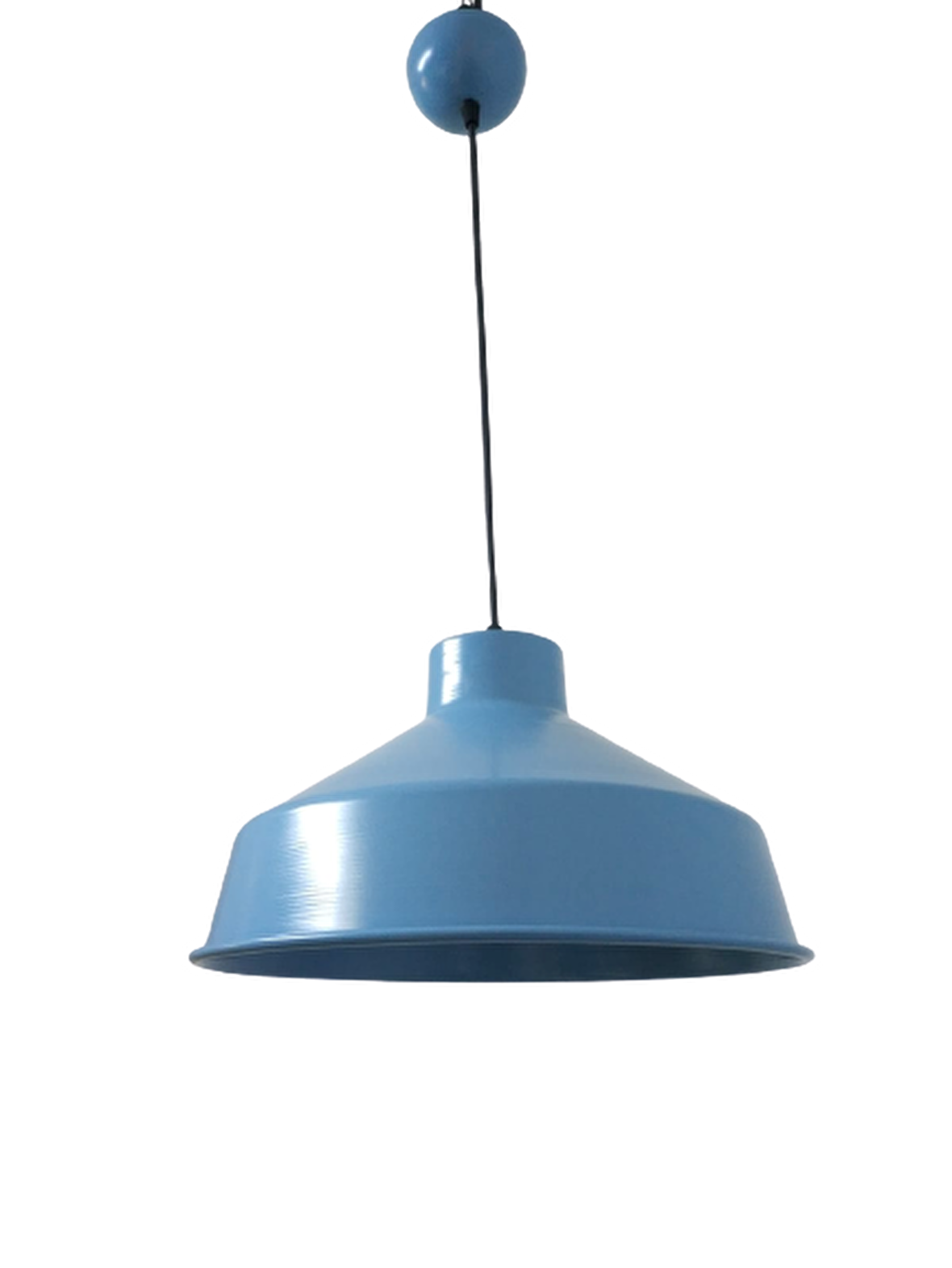 Rys Retro Metal Mavi Dekoratif Tekli Kafe Mutfak Çocuk Odası Sarkıt Avize Çap:30 cm