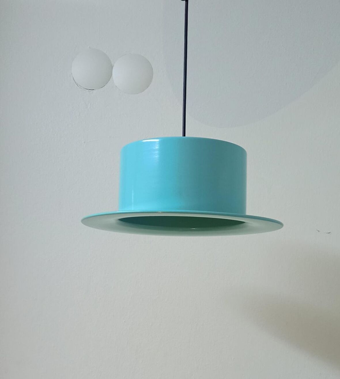 Rys  Retro Metal Dekoratif Rustik Su Yeşili Kafe Mutfak Tekli Sarkıt Avize