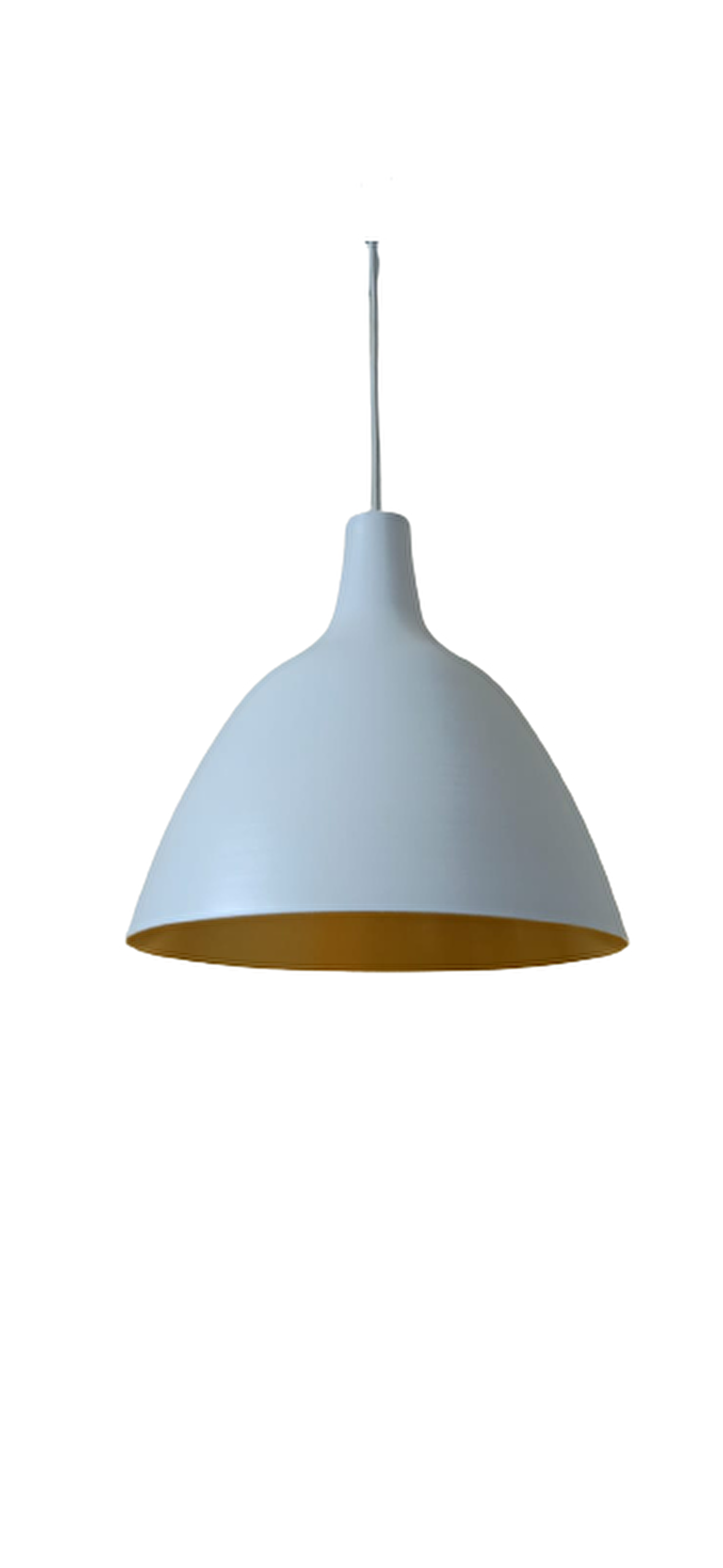 Rys Retro Metal Dekoratif Beyaz İçi Gold Tekli Sarkıt Avize çap:28 cm