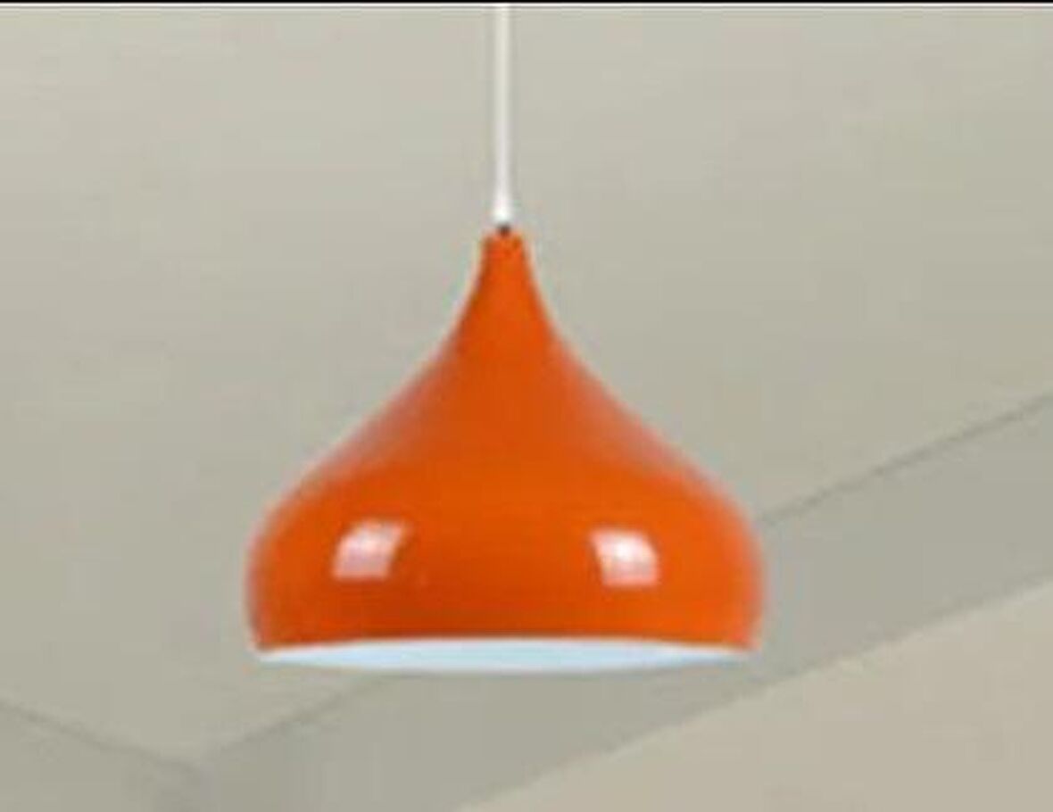 Rys Retro Metal Dekoratif Rustik Kafe Mutfak Aydınlatma Turuncu Tekli Sarkıt Avize Çap:43 Cm