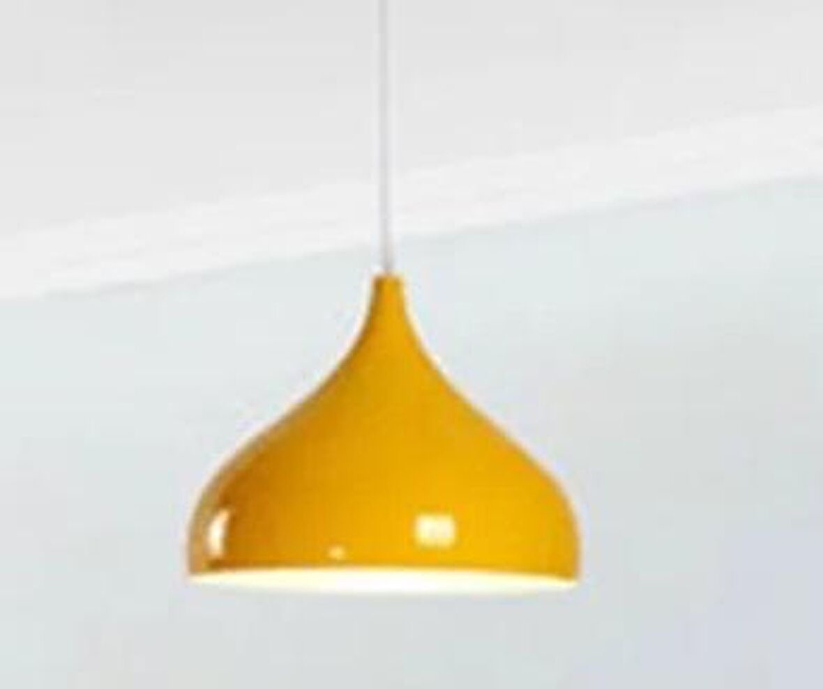 Rys Retro Metal Dekoratif Rustik Kafe Mutfak Aydınlatma Sarı Tekli Sarkıt Avize Çap:43 Cm