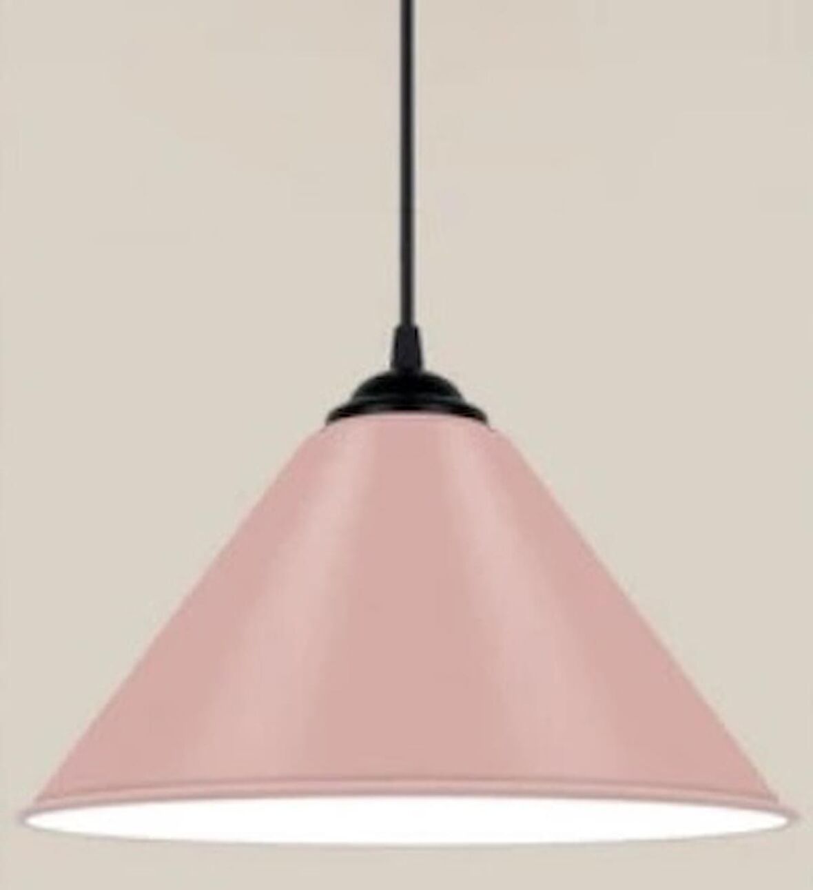 Rys Retro Metal Dekoratif Rustik Kafe Mutfak Aydınlatma Pembe Tekli Sarkıt Avize Çap:30 Cm