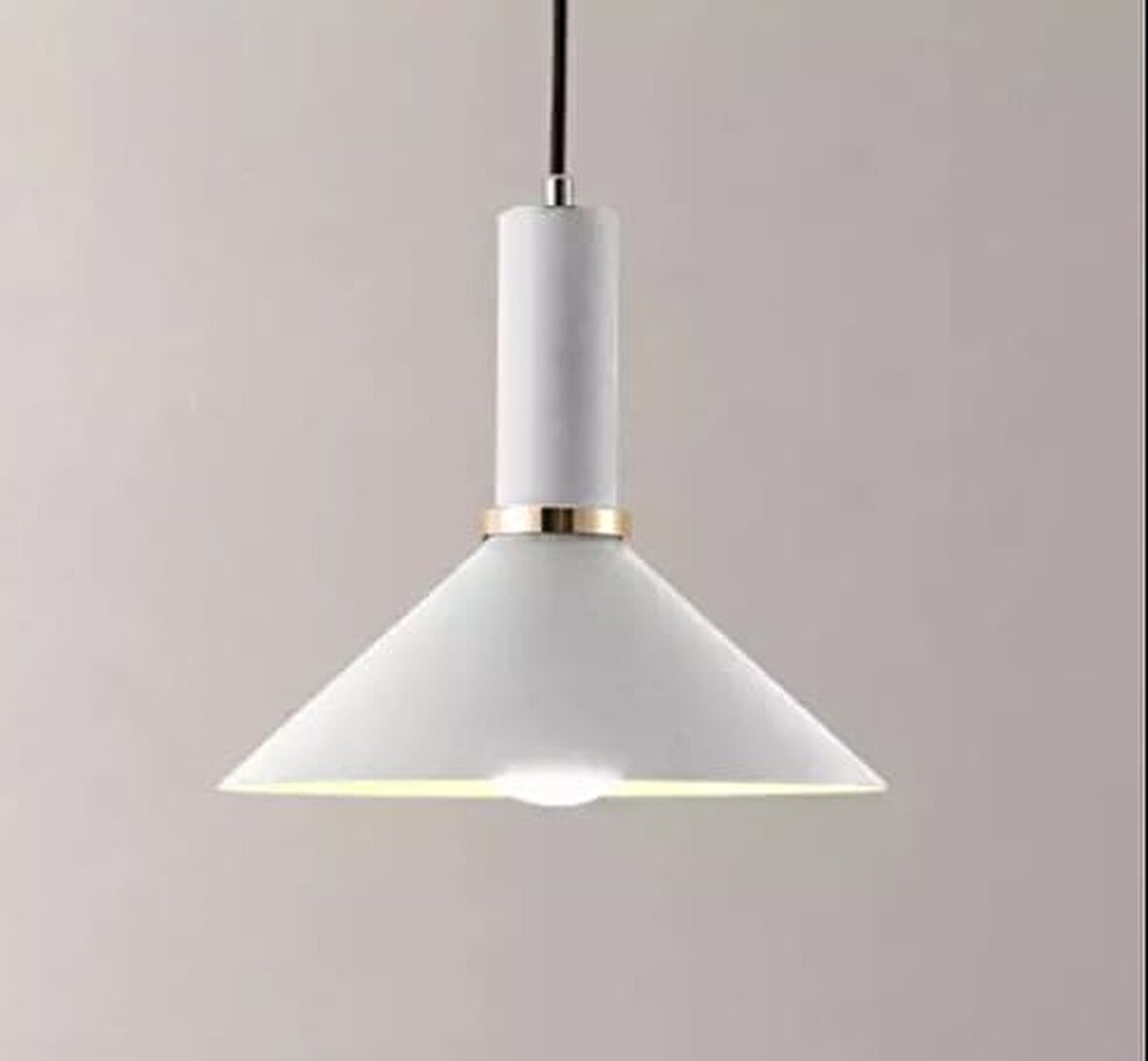 Rys Retro Metal Beyaz Dekoratif Rustik Kafe Mutfak Sarkıt Avize çap 30 cm