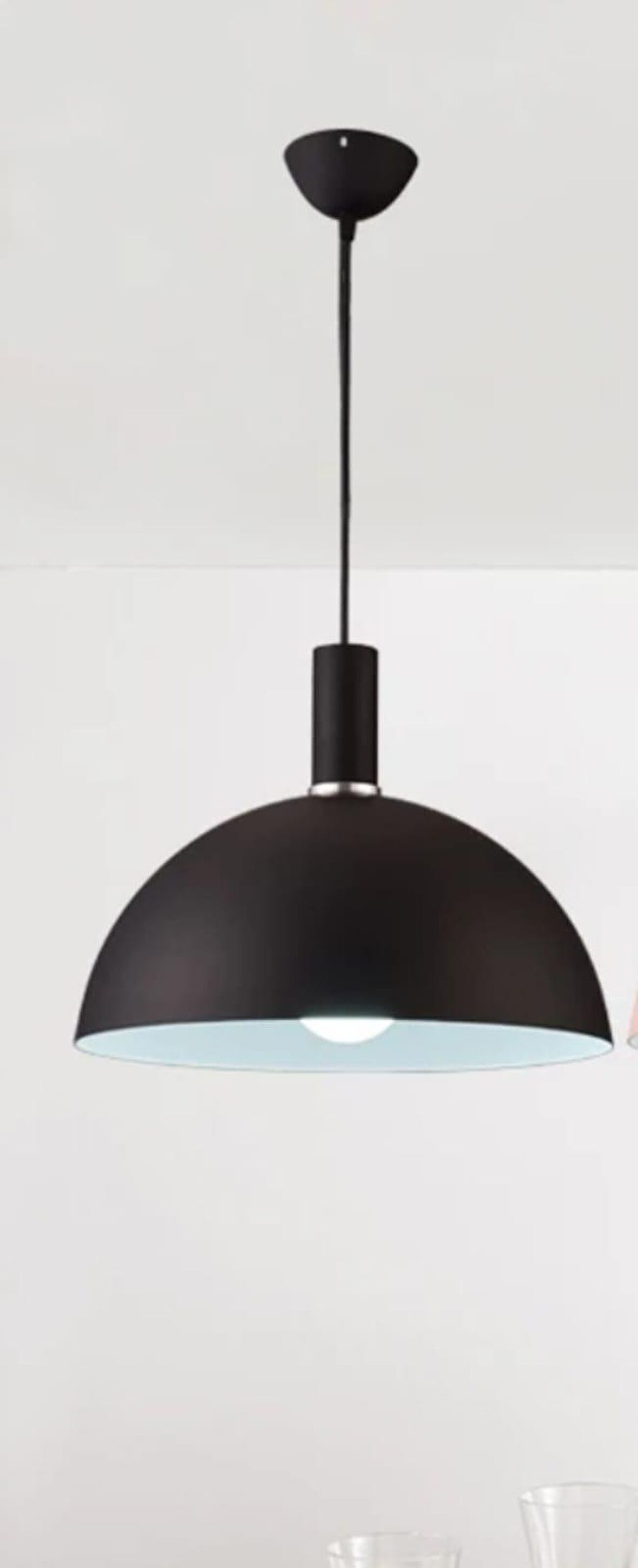 Rys Retro Metal Siyah Dekoratif Rustik Kafe Mutfak Sarkıt Avize çap 30 cm