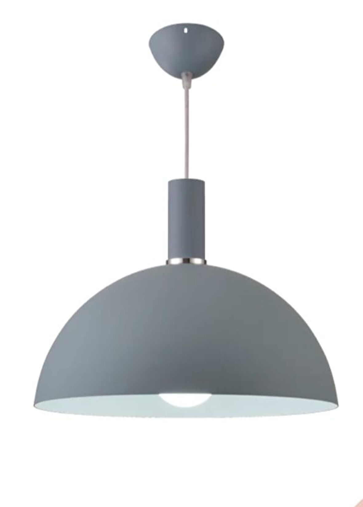 Rys Retro Metal Gri Dekoratif Rustik Kafe Mutfak Sarkıt Avize çap 40 cm