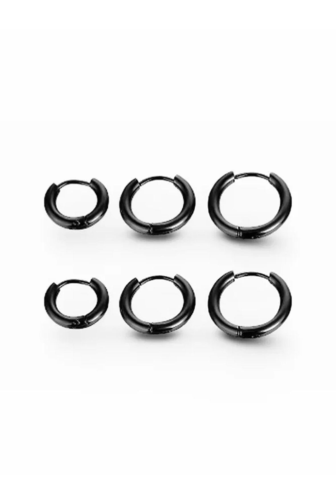 316L ÇELİK SET HALKA KÜPE Antialerjik 6 ADET (3 FARKLI BOY)