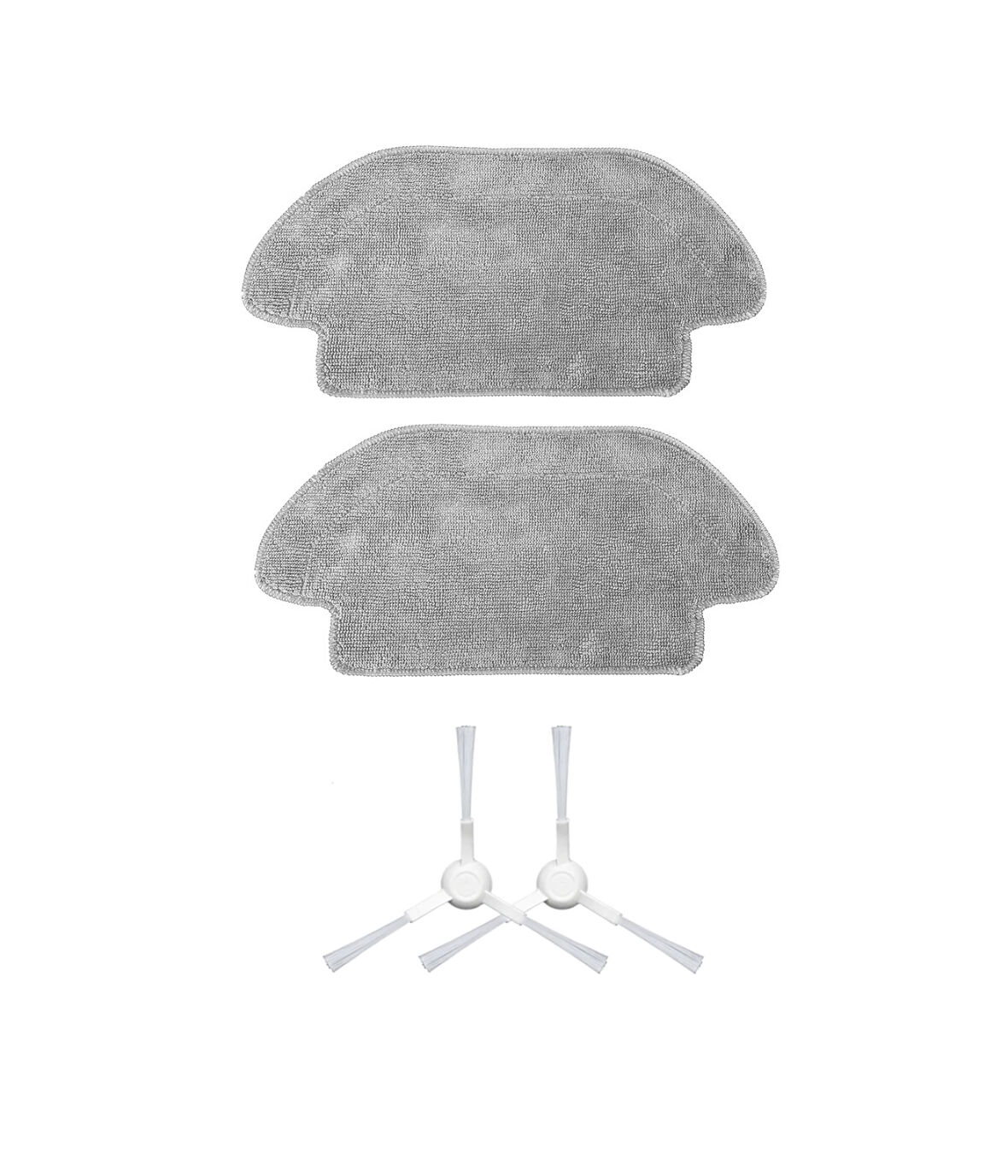 Xiaomi S10 (S10+ ve S10T Değil) Uyumlu Yedek Mop ve Yan Fırça-4 Parça