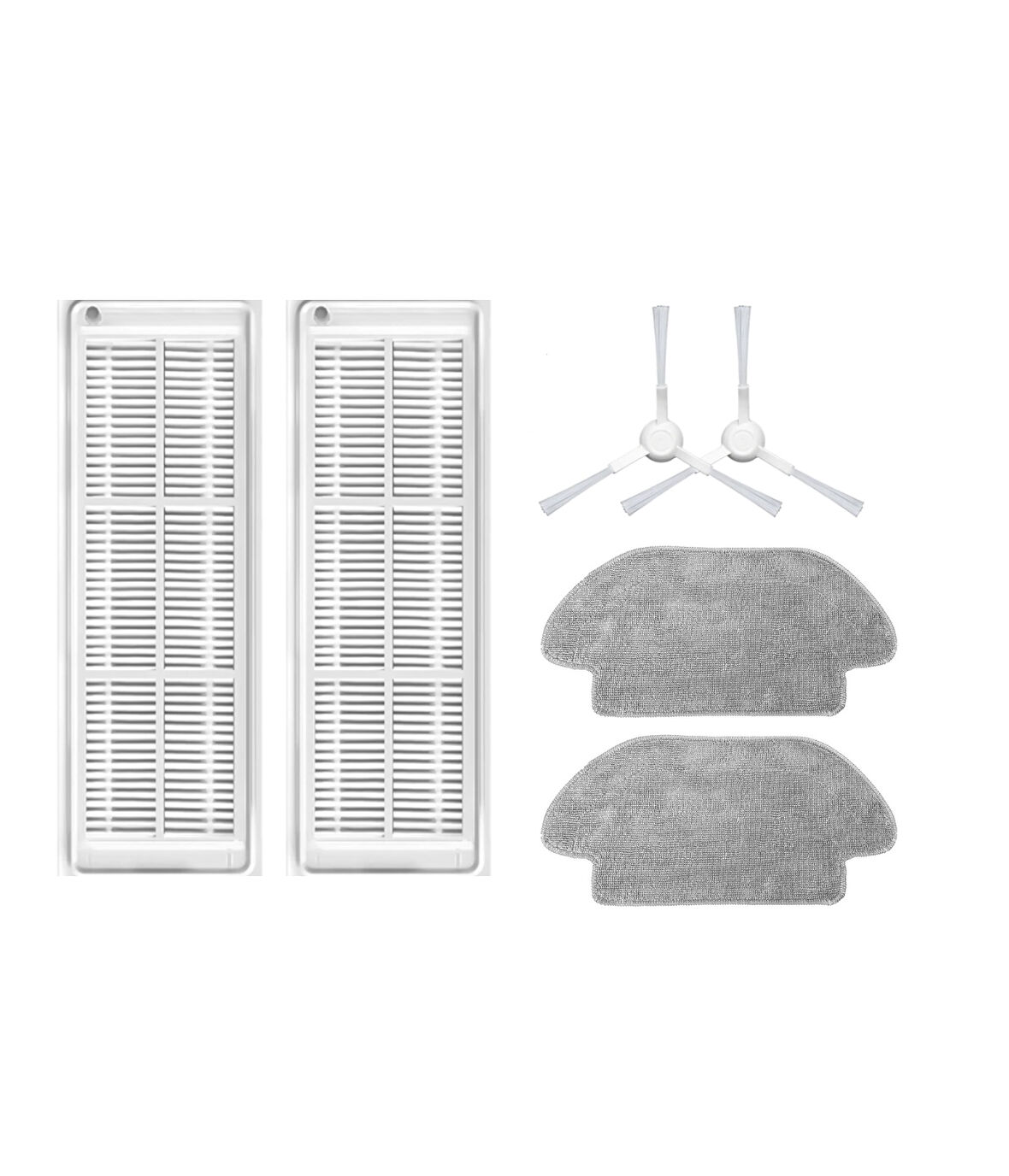 Xiaomi S10 (S10+ ve S10T Değil) Uyumlu Yedek Hepa Filtre Yan Fırça Mop-6 Parça