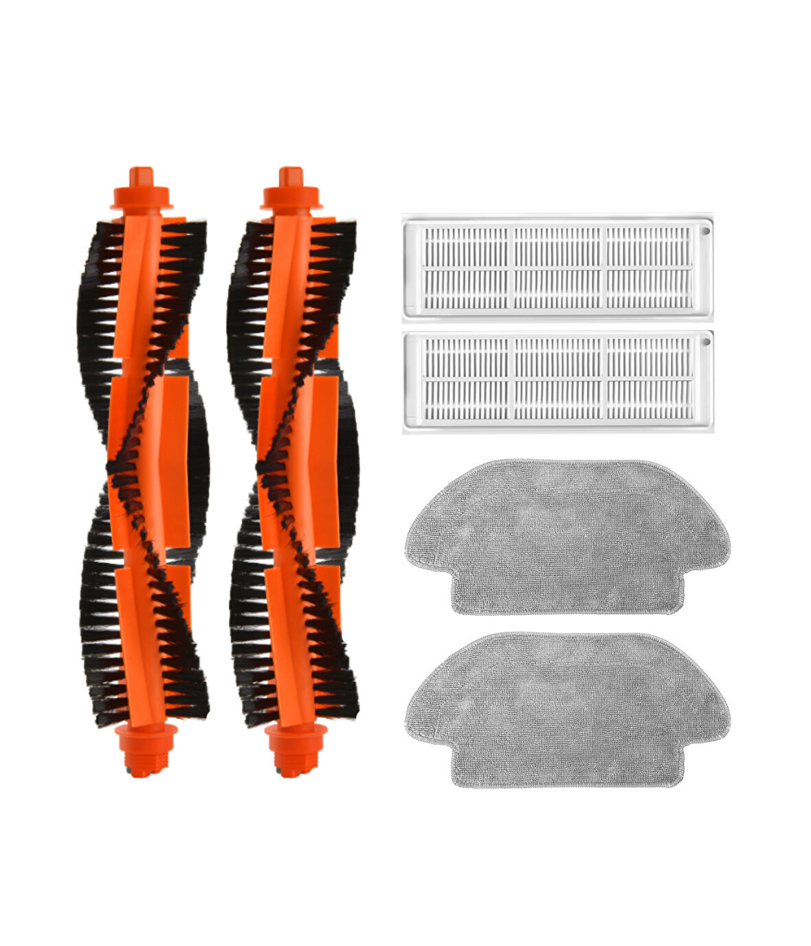 Xiaomi S10 (S10+ ve S10T Değil) Uyumlu Yedek Fırça Hepa Filtre Mop Seti-6 Parça