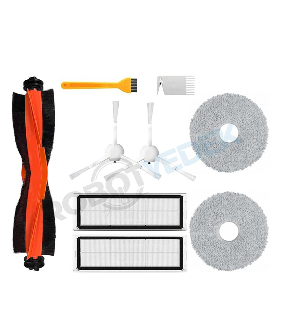 Xiaomi Robot Vacuum S10+ Uyumlu Yedek Fırça Hepa Filtre Mop Seti-9 Parça