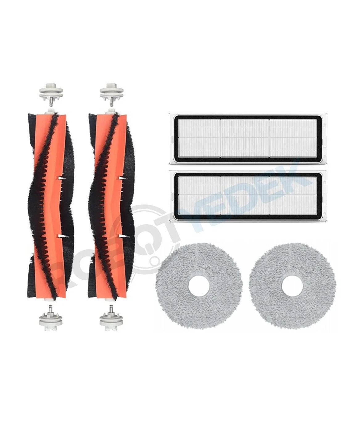 Xiaomi S10 Plus (S10T Değil) Uyumlu Yedek Fırça Hepa Filtre Mop Seti-6 Parça